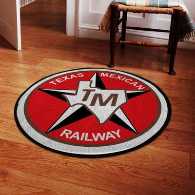 The Texas Mexican Railway Round Mat Round Floor Mat Room Rugs Carpet Outdoor Rug Washable Rugs