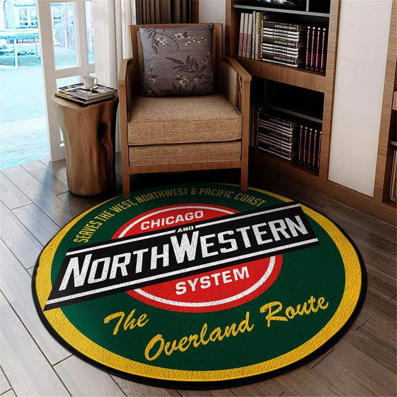 Chicago Living Room Round Mat Circle Rug Chicago Northwestern