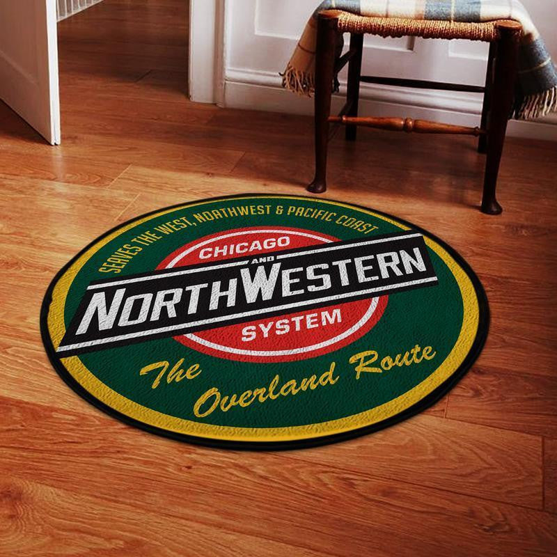 Chicago Living Room Round Mat Circle Rug Chicago Northwestern