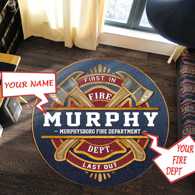 Personalized Firefighter Brotherhood Round Mat Round Floor Mat Room Rugs Carpet Outdoor Rug Washable Rugs