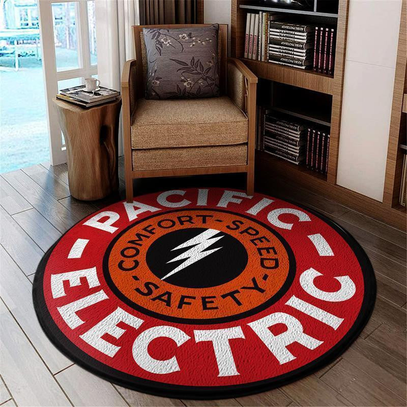 Perr Round Mat Pacific Electric Railroad Round Floor Mat Room Rugs Carpet Outdoor Rug Washable Rugs
