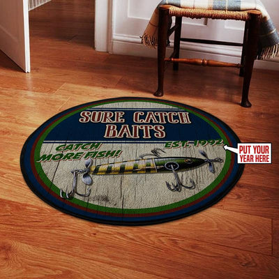 Fishing Living Room Round Mat Circle Rug