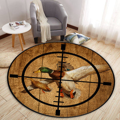 Duck Hunting Waterfowl Home Decor Round Rug, Carpet Living Room Round Mat Circle Rug Kitchen Rugs Round Rugs