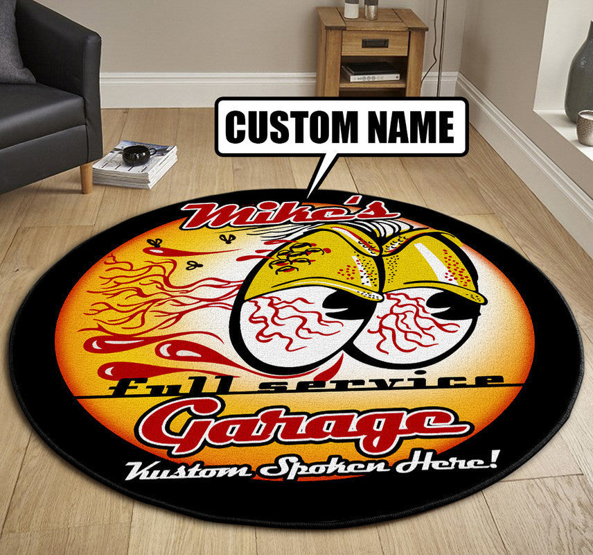 Personalized Hot Rod Round Mat Round Floor Mat Room Rugs Carpet Outdoor Rug Washable Rugs