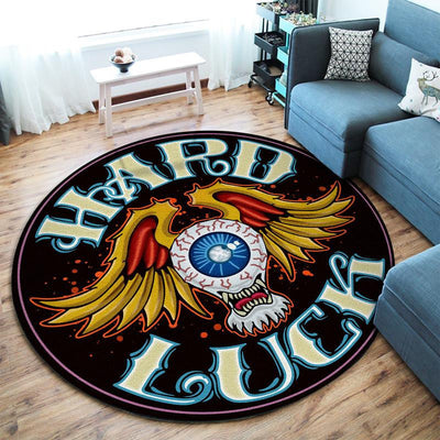 Eyeball Hot Rod Round Mat Round Floor Mat Room Rugs Carpet Outdoor Rug Washable Rugs