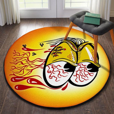 Rat Rod Hot Rod Chopper Round Mat Round Floor Mat Room Rugs Carpet Outdoor Rug Washable Rugs