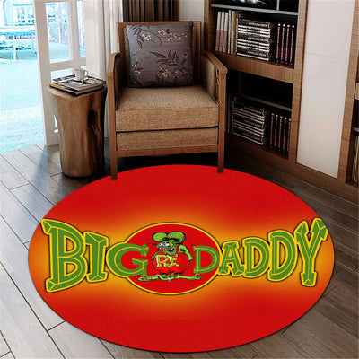 Big Daddy Hot Rod Round Mat Round Floor Mat Room Rugs Carpet Outdoor Rug Washable Rugs