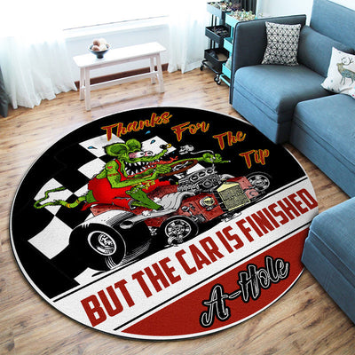 Hot Rod Round Mat Round Floor Mat Room Rugs Carpet Outdoor Rug Washable Rugs