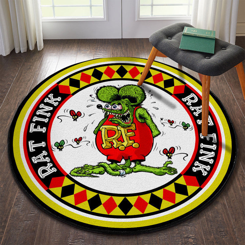 Hot Rod Round Mat Round Floor Mat Room Rugs Carpet Outdoor Rug Washable Rugs