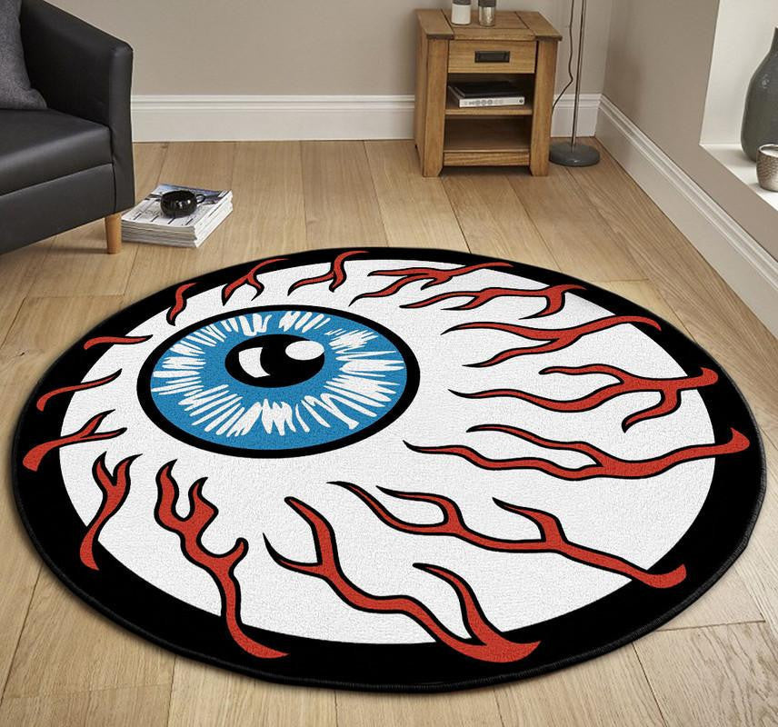 Eyeball Rat Fink Hot Rod Round Mat Round Floor Mat Room Rugs Carpet Outdoor Rug Washable Rugs