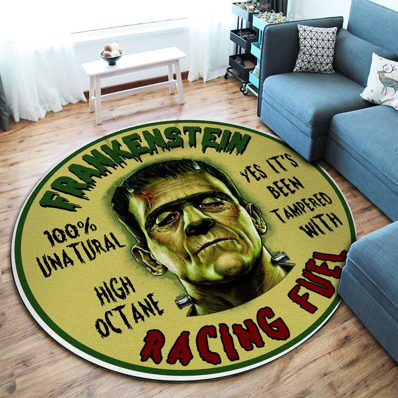 Frankenstein Racing Hot Rod Round Mat Round Floor Mat Room Rugs Carpet Outdoor Rug Washable Rugs