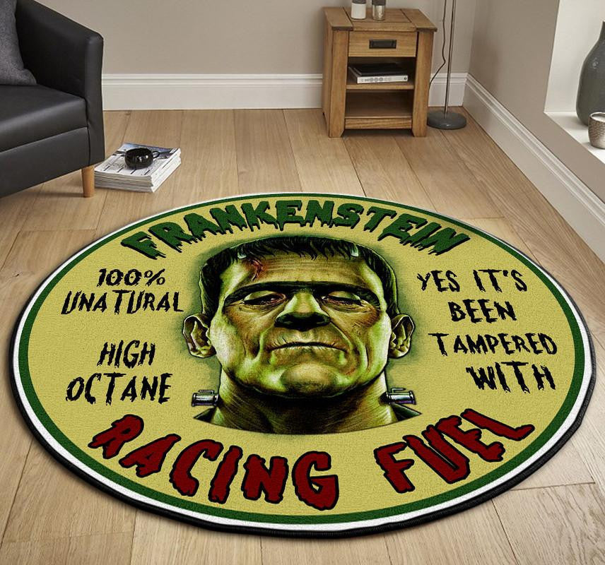 Frankenstein Racing Hot Rod Round Mat Round Floor Mat Room Rugs Carpet Outdoor Rug Washable Rugs