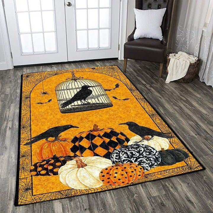 Funny Halloween Home Depot Carpet Scary Pumpkin Field Funny Indoor Outdoor Area Rug Carpet Vintage Home Decor Gift Idea