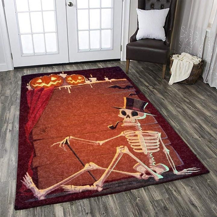 Scary Halloween Pumpkin Field Zoombie Bats Area Rug Carpet Vintage Home Decor Gift Ideagable halloween signs decorations Area Rug Carpet Vintage Home Decor Gift Idea Carpet