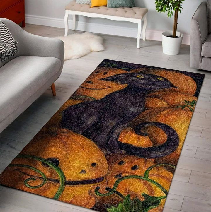 Halloween Witch Pumpkin Ghost Giant Skull Spooky Spider Zoombie Bats Area Rug Carpet Vintage Home Decor Gift Ideagable Area Rug Carpet Vintage Home Decor Gift Idea Carpet