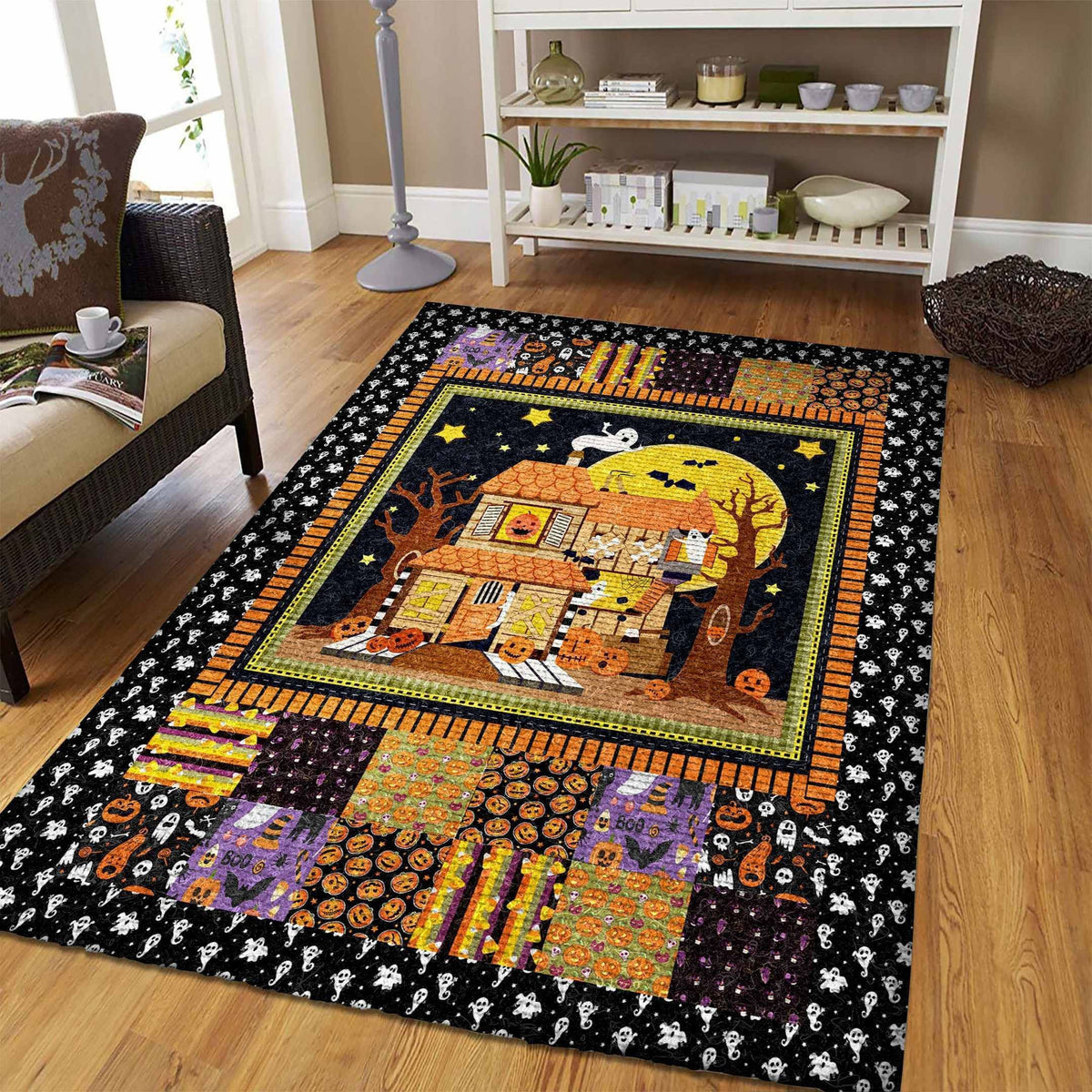 Halloween Home depot area Happy Halloween Area Rug Carpet Vintage Home Decor Gift Idea Carpet