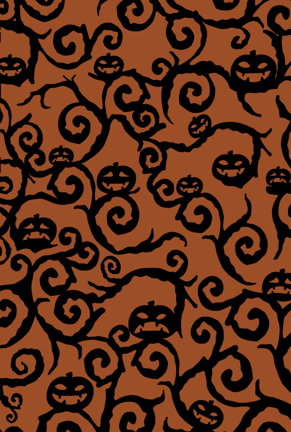 Halloween Night Rust Orange Pumpkin Area Rug Carpet Vintage Home Decor Gift Idea Carpet