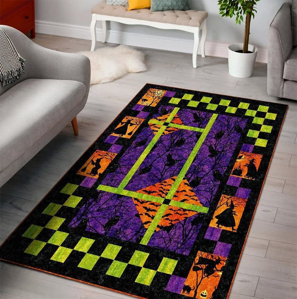 Happy Halloween Home Decor Area Rug Carpet Vintage Home Decor Gift Idea Carpet