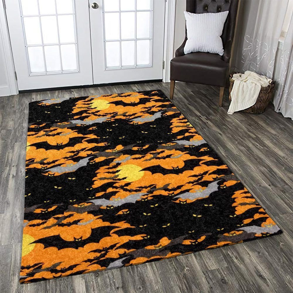 Halloween Bat Field halloween party decorations Area Rug Carpet Vintage Home Decor Gift Idea Carpet