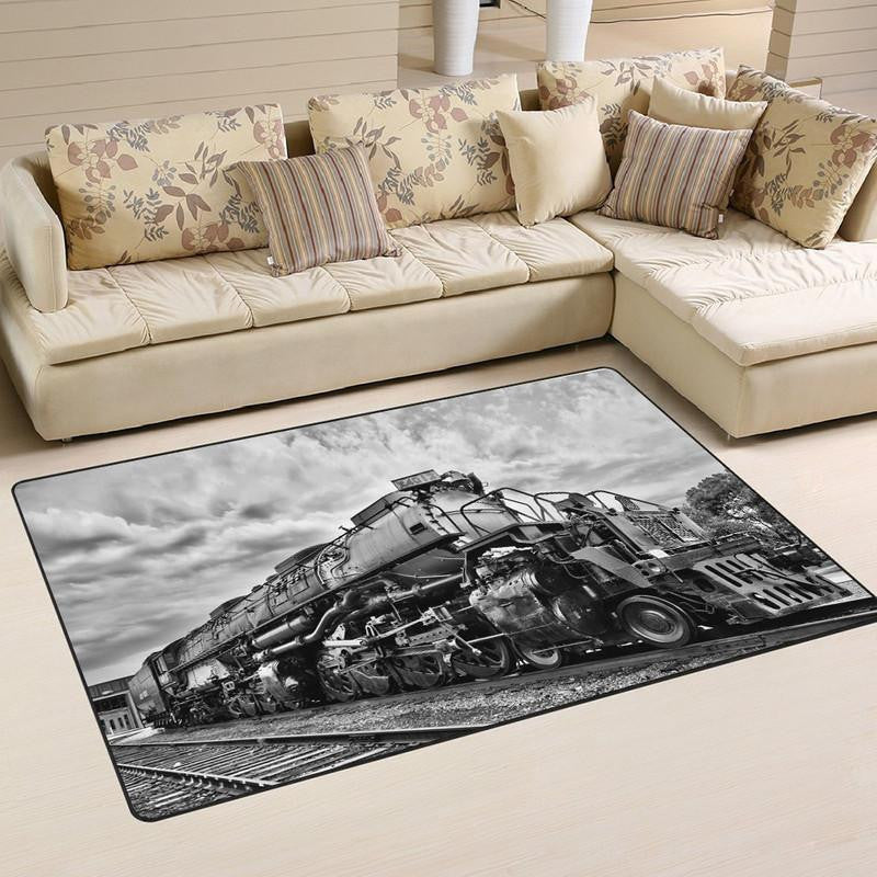 Union Pacific Big Boy Area Rug Carpet Vintage Home Decor Gift Idea