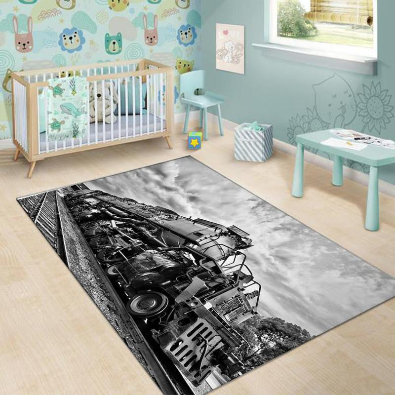 Union Pacific Big Boy Area Rug Carpet Vintage Home Decor Gift Idea