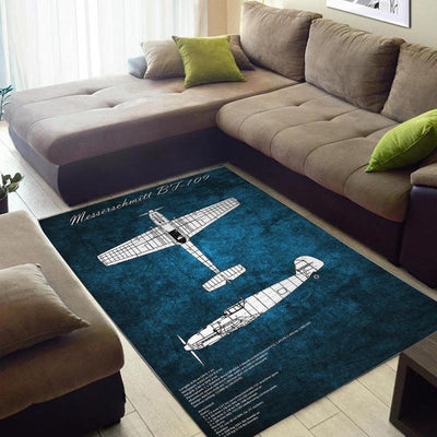 Messerschmitt Bf 109 Pilot Aviation Knowledge Area Rug Home Decor 2