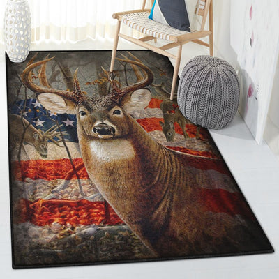 Fox Hunting Washable Rugs Hunting Rug Rectangle Rugs Washable Area Rug Non-Slip Carpet For Living Room Bedroom