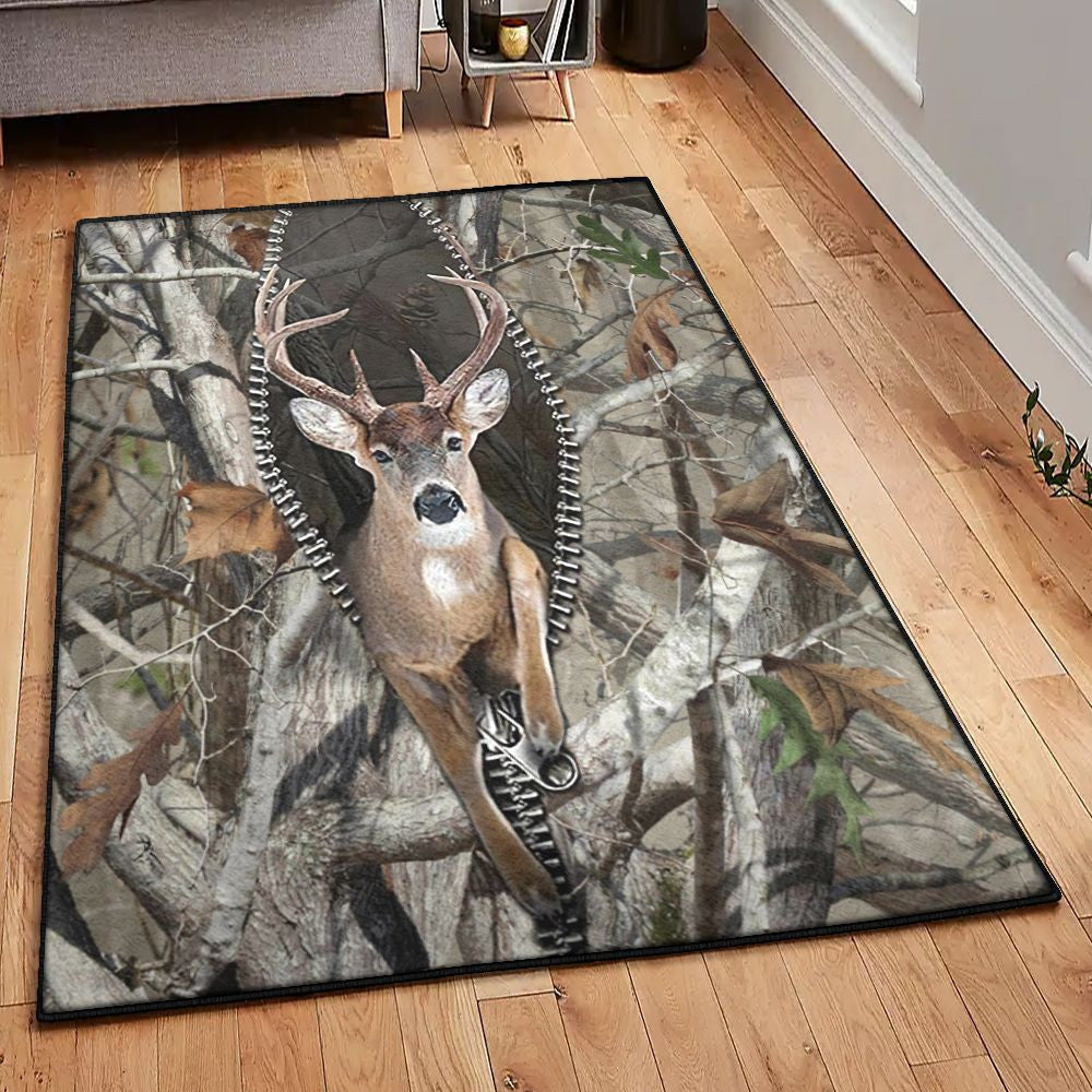 Hunting Carpet Hunting Rug Rectangle Rugs Washable Area Rug Non-Slip Carpet For Living Room Bedroom