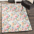 Flower Garden Art Deco Rug Flower Rug Rectangle Rugs Washable Area Rug Non-Slip Carpet For Living Room Bedroom