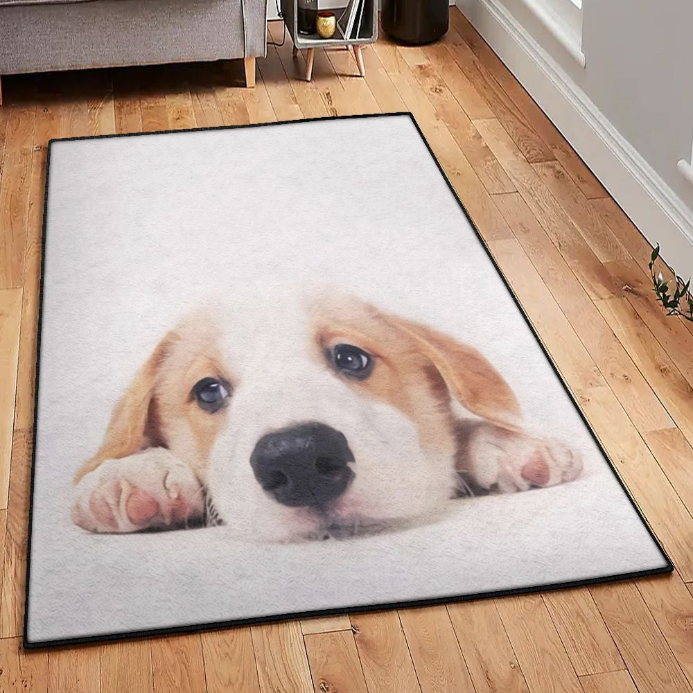 Beagle Dog Modern Rugs Beagle Puppy Rug Rectangle Rugs Washable Area Rug Non-Slip Carpet For Living Room Bedroom
