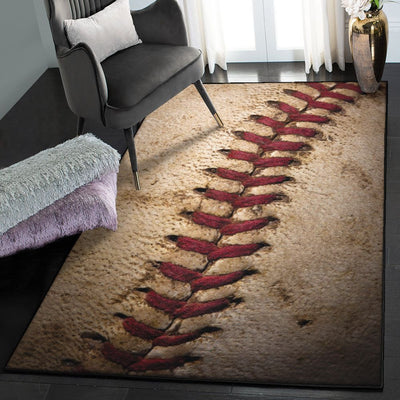 Home Run Large Baseball Rug Rectangle Rugs Washable Area Rug Non-Slip Carpet For Living Room Bedroom