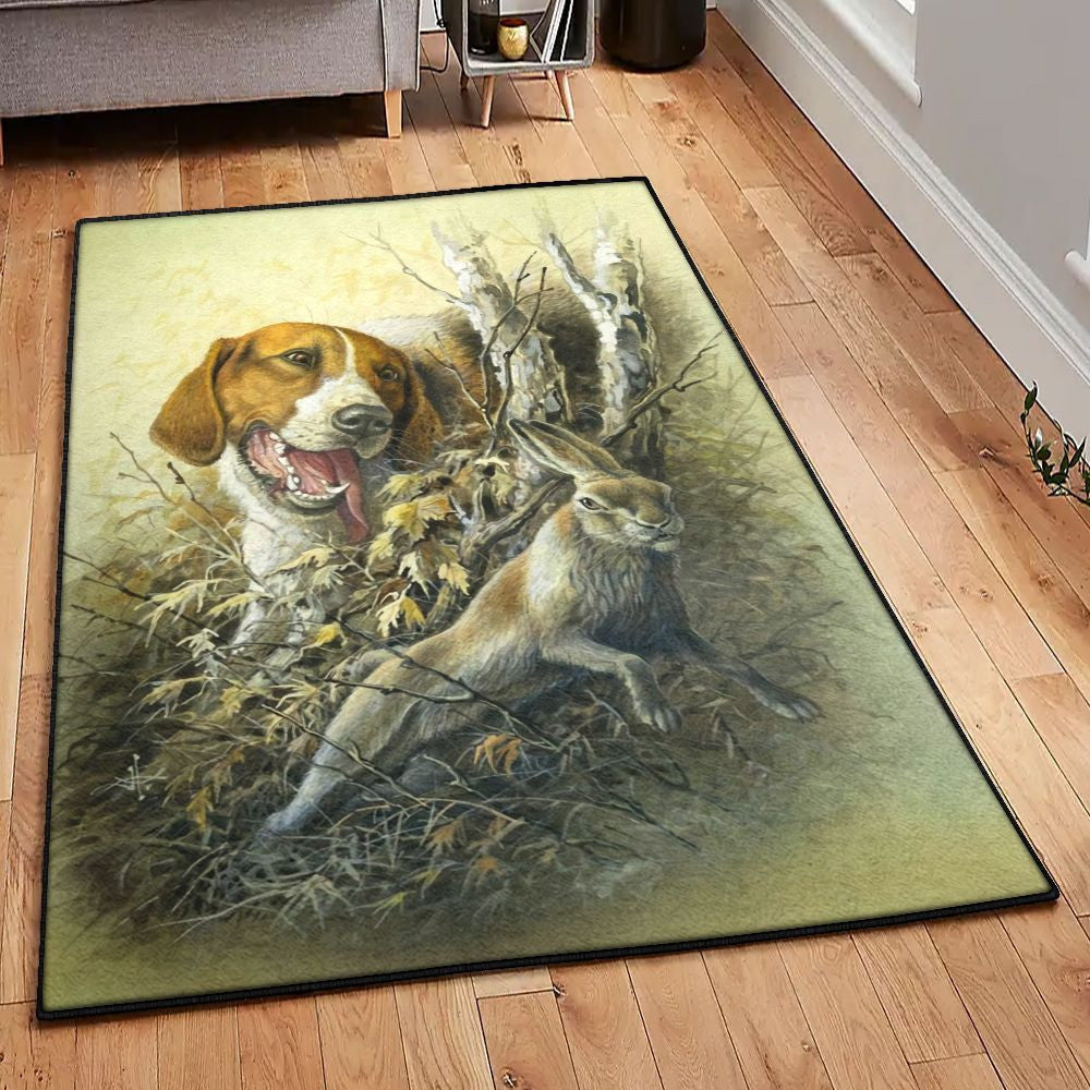 Forest Landscape Large Animal Forest Rug Rectangle Rugs Washable Area Rug Non-Slip Carpet For Living Room Bedroom