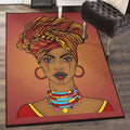 African Pattern Carpets Beautiful African Woman Rug Rectangle Rugs Washable Area Rug Non-Slip Carpet For Living Room Bedroom