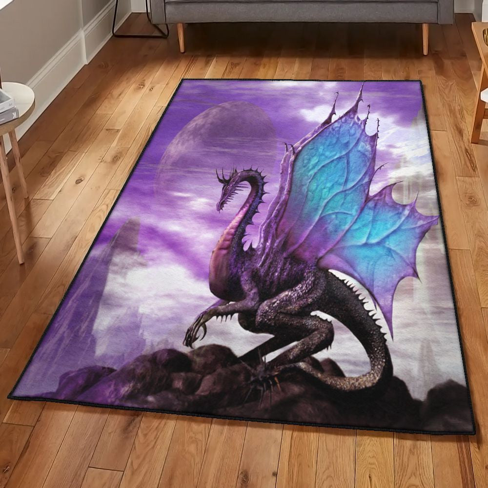 Fantasy Animal Washable Dragon Doona Rug Rectangle Rugs Washable Area Rug Non-Slip Carpet For Living Room Bedroom