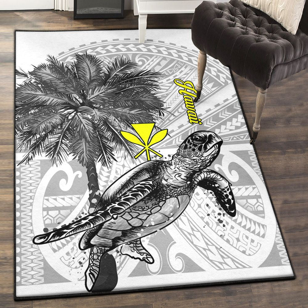 Aloha Carpets Hawaii Rug Rectangle Rugs Washable Area Rug Non-Slip Carpet For Living Room Bedroom