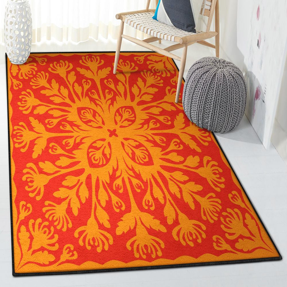 Gardening Hawaiian Garden Rug Rectangle Rugs Washable Area Rug Non-Slip Carpet For Living Room Bedroom