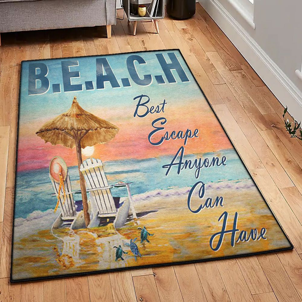 Beach Carpets Ocean Beach But Escape Anyone Can Have Rug Rectangle Rugs Washable Area Rug Non-Slip Carpet For Living Room Bedroom