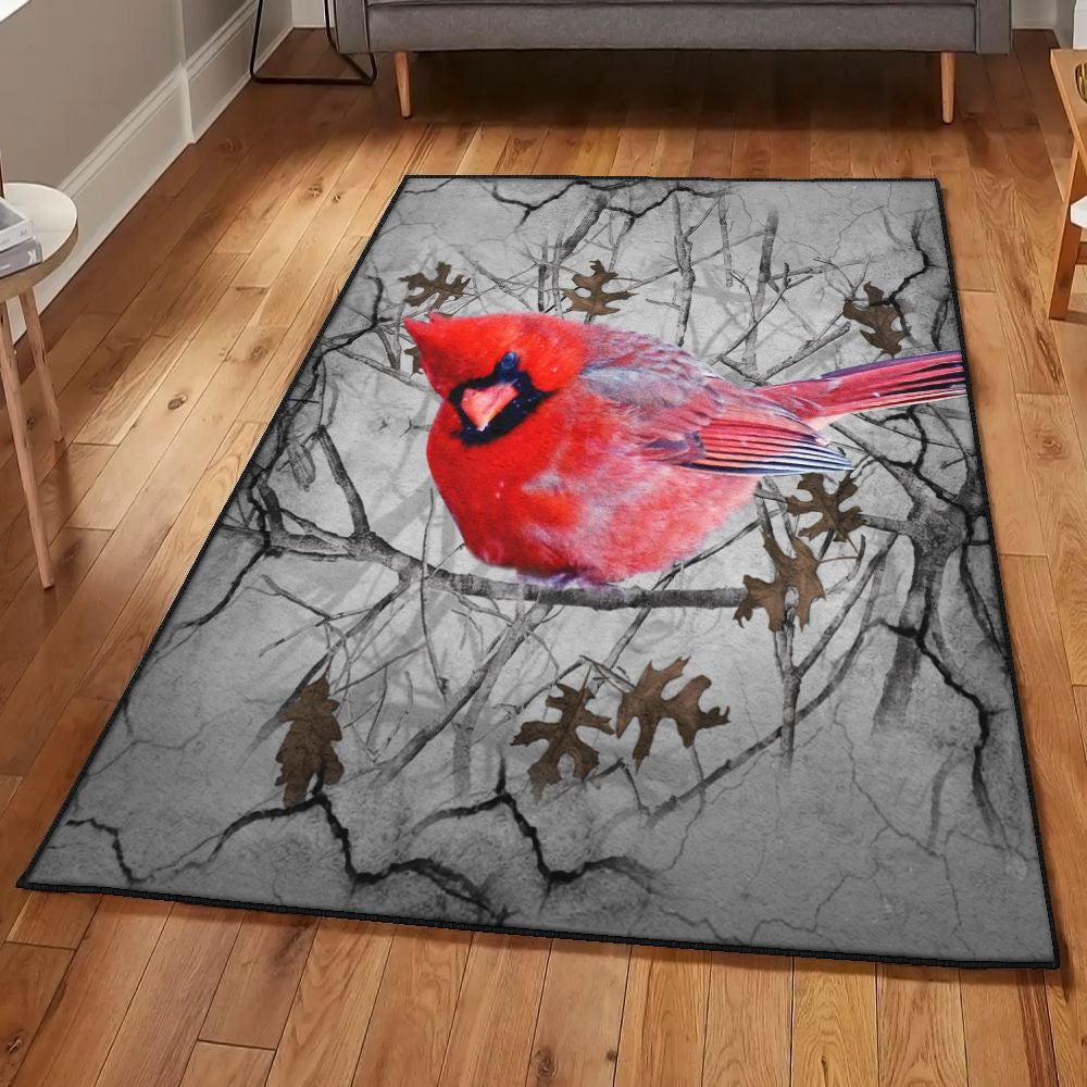 Holiday Cardinal Gift Bedroom Rugs Cardinal Rug Rectangle Rugs Washable Area Rug Non-Slip Carpet For Living Room Bedroom