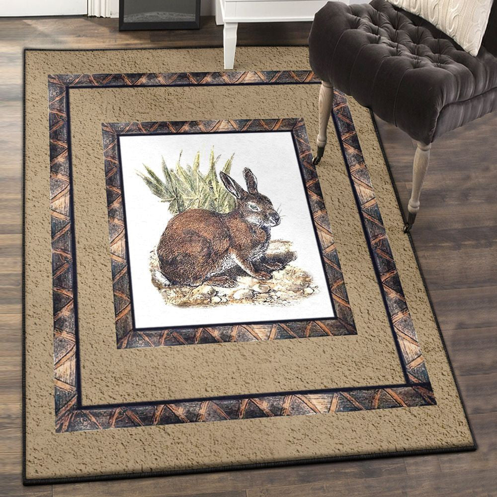 Easter Animal Bedroom Rugs Rabbit Rug Rectangle Rugs Washable Area Rug Non-Slip Carpet For Living Room Bedroom