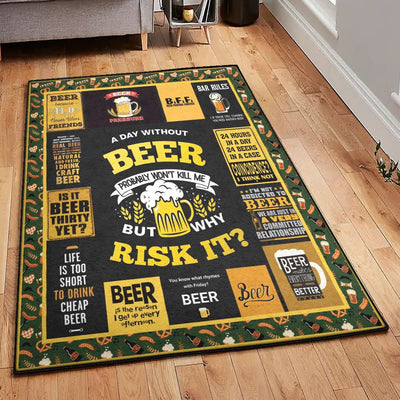 Bestie Dining Room Rug Beer Friends Forever Rug Rectangle Rugs Washable Area Rug Non-Slip Carpet For Living Room Bedroom
