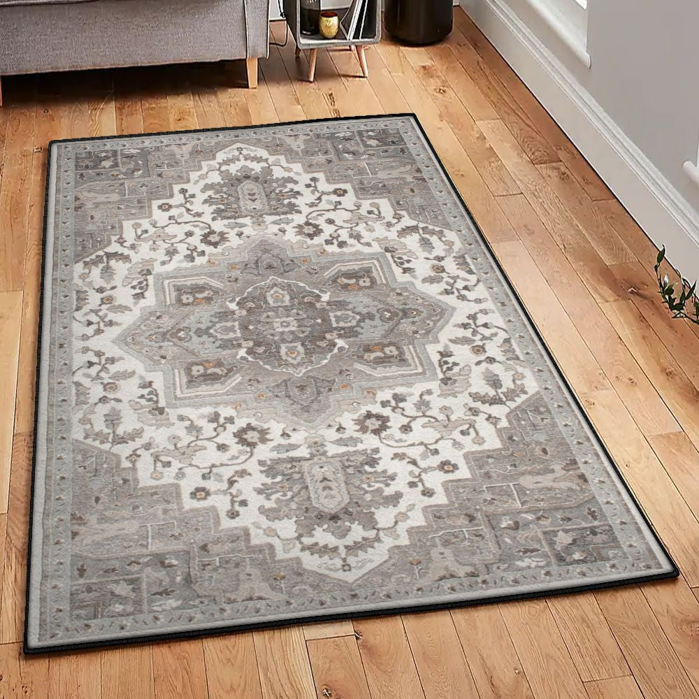 Art Deco Rug Adore Wr Tansey White Cap Greige Rug Rectangle Rugs Washable Area Rug Non-Slip Carpet For Living Room Bedroom