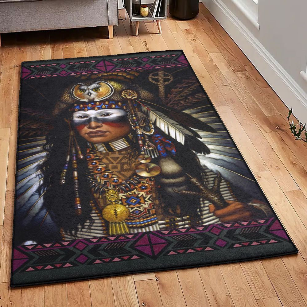 America Lovers Modern Native American Rug Rectangle Rugs Washable Area Rug Non-Slip Carpet For Living Room Bedroom