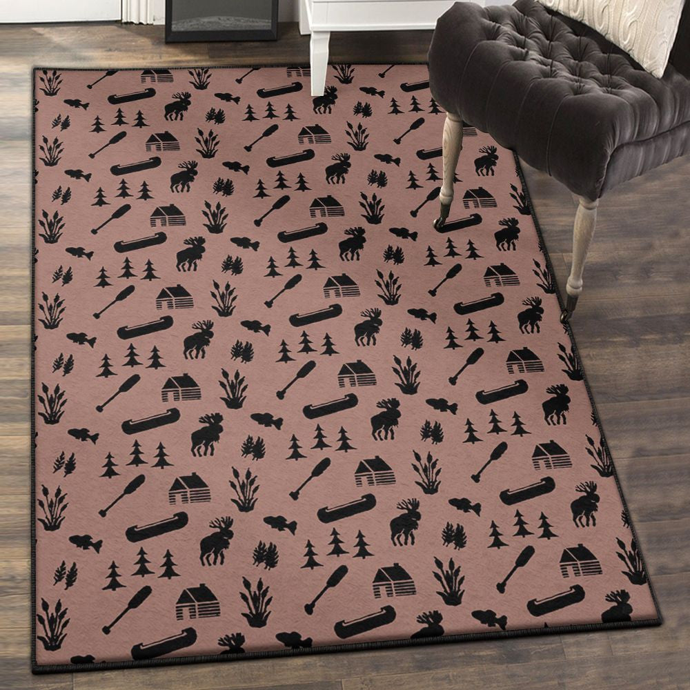 Carpets Taupe Camp Denali Rug Rectangle Rugs Washable Area Rug Non-Slip Carpet For Living Room Bedroom