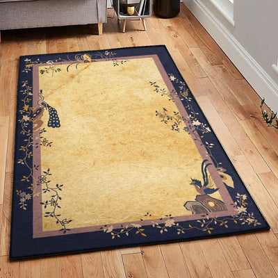Antique Rugs Antique Chinese Deco Rug Rectangle Rugs Washable Area Rug Non-Slip Carpet For Living Room Bedroom