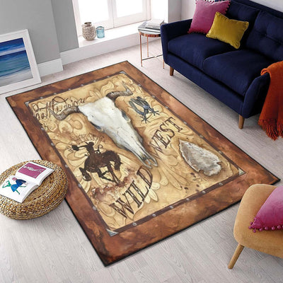 Cowboy Non Shedding Cowboy Rug Rectangle Rugs Washable Area Rug Non-Slip Carpet For Living Room Bedroom