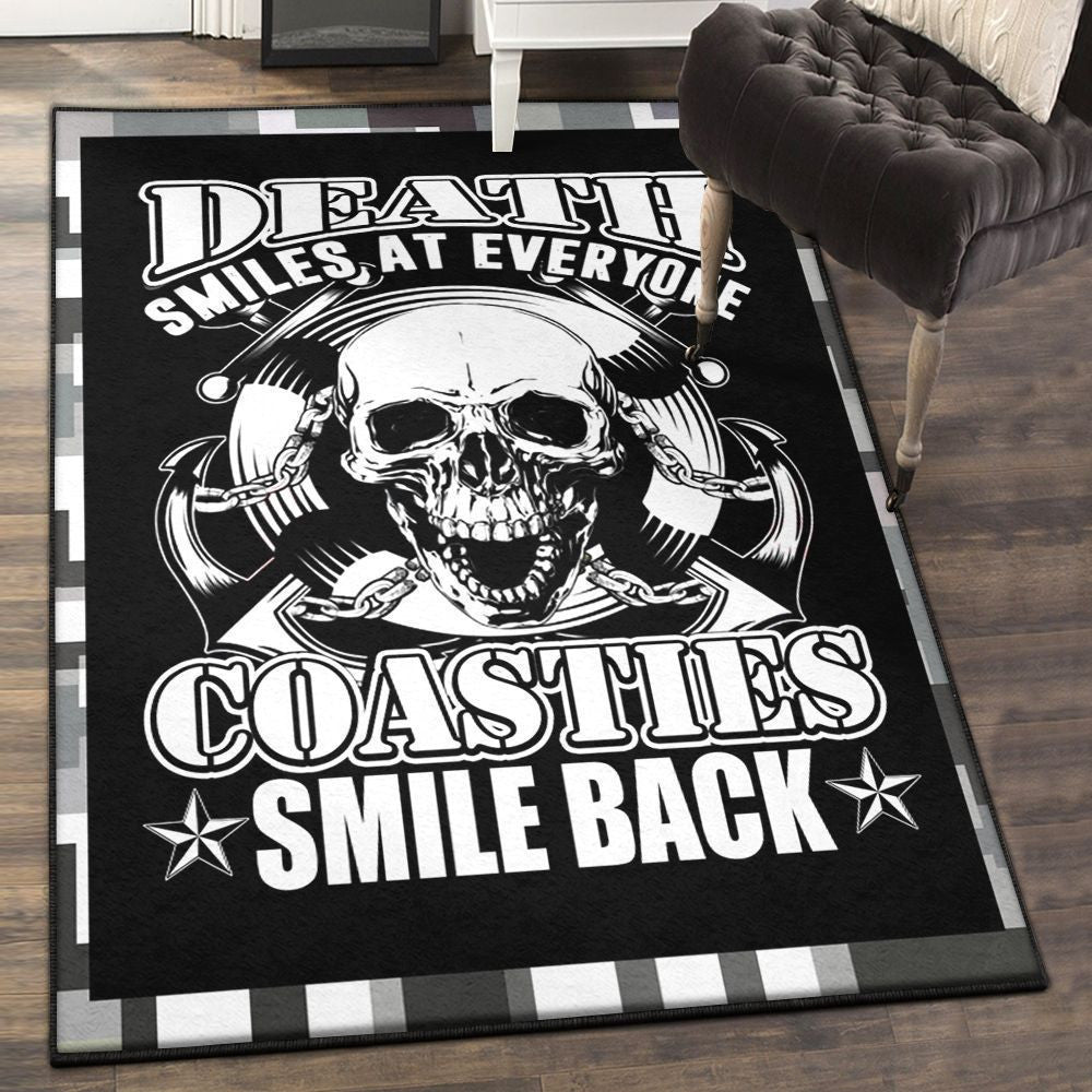 Airborne Division Carpet Coast Guard Veteran Rug Rectangle Rugs Washable Area Rug Non-Slip Carpet For Living Room Bedroom