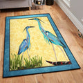 Large Great Blue Heron Rug Rectangle Rugs Washable Area Rug Non-Slip Carpet For Living Room Bedroom
