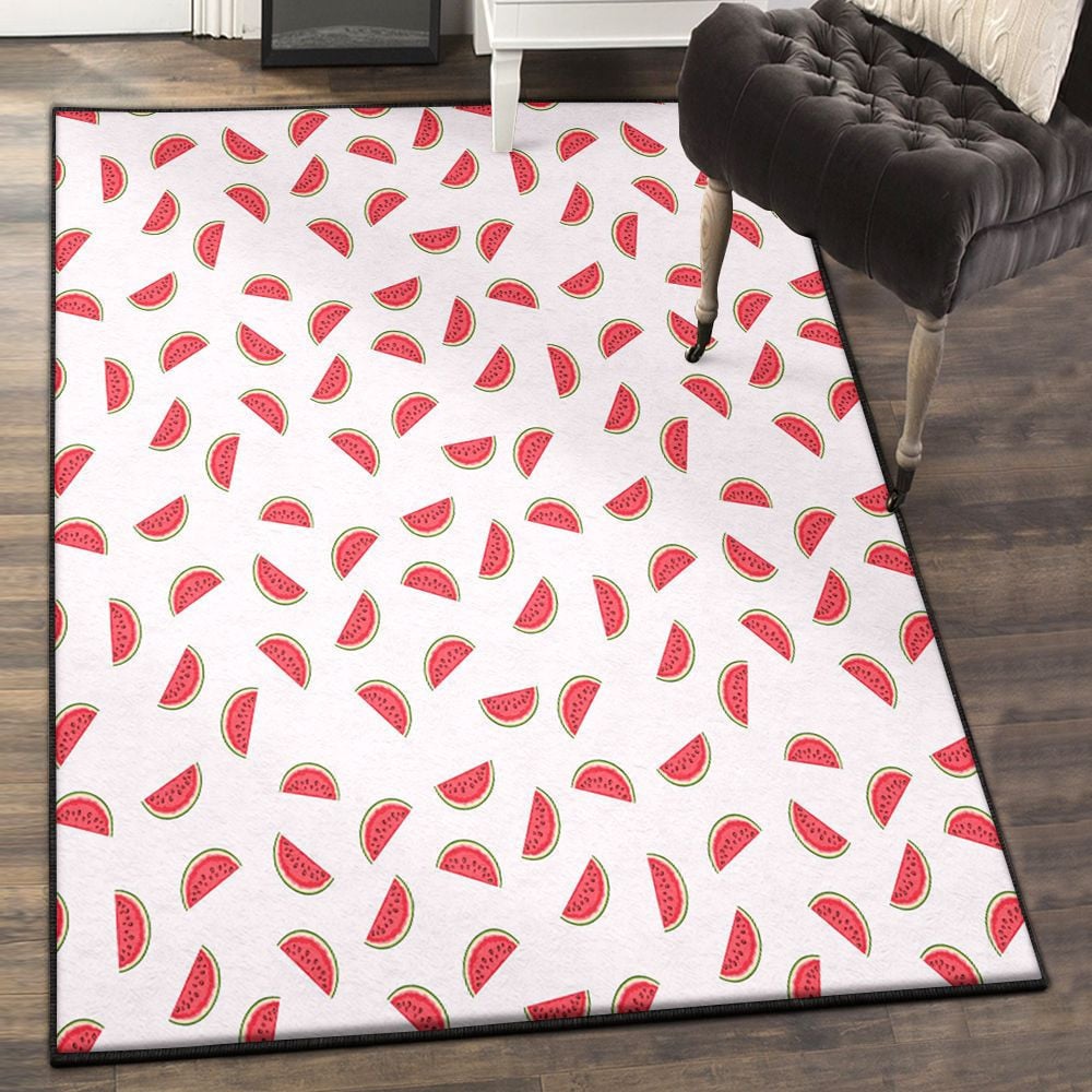 Fruit Carpet Watermelon Pieces Rug Rectangle Rugs Washable Area Rug Non-Slip Carpet For Living Room Bedroom