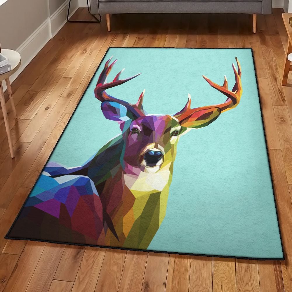 Deer Hunting Season Carpets A Deer Rug Rectangle Rugs Washable Area Rug Non-Slip Carpet For Living Room Bedroom
