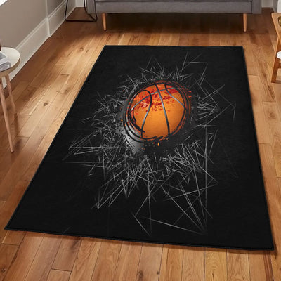 Basketball Large Basketball Rug Rectangle Rugs Washable Area Rug Non-Slip Carpet For Living Room Bedroom